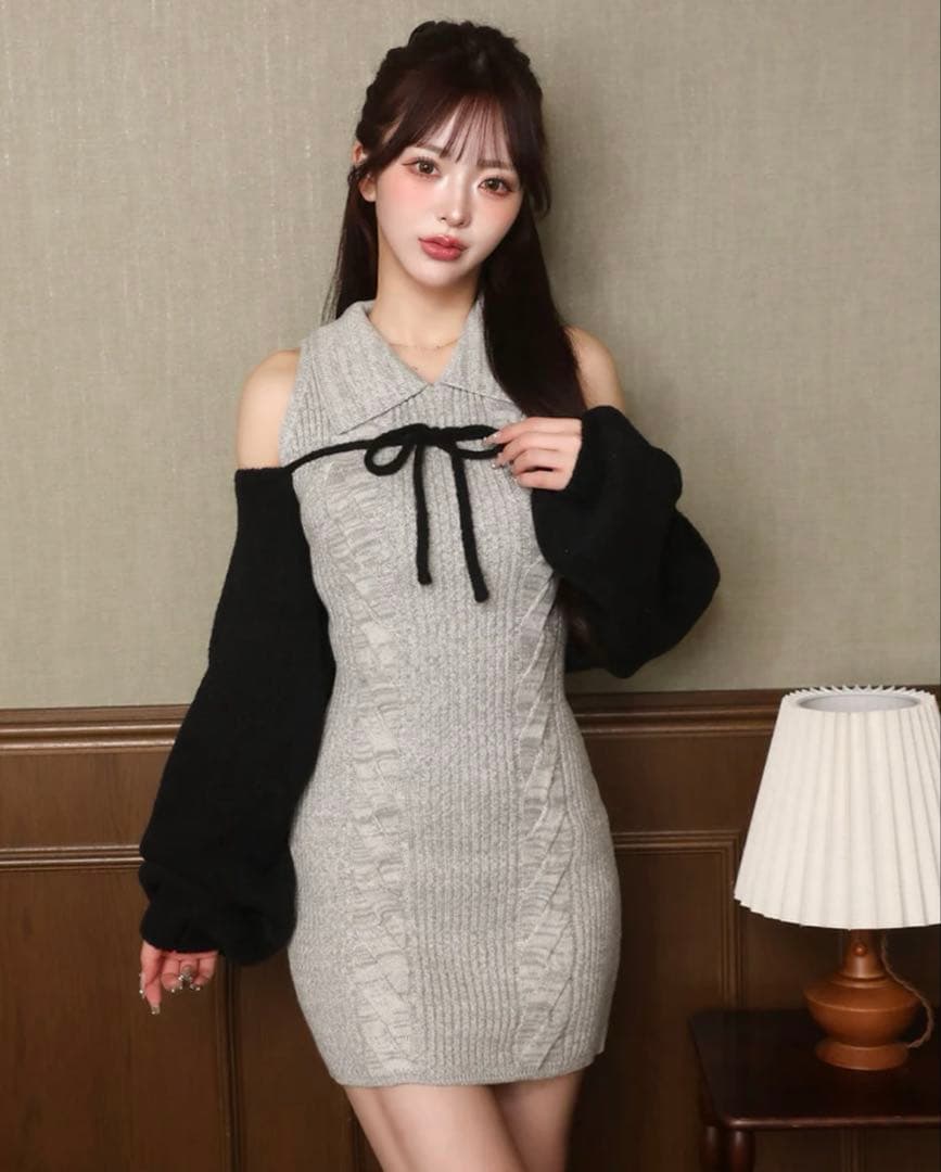 ダーリッチ　Darich　ショートボレロニットミニワンピース