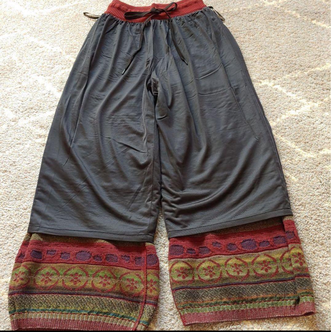 M&KYOKO 佐藤繊維 ニットワイドパンツ