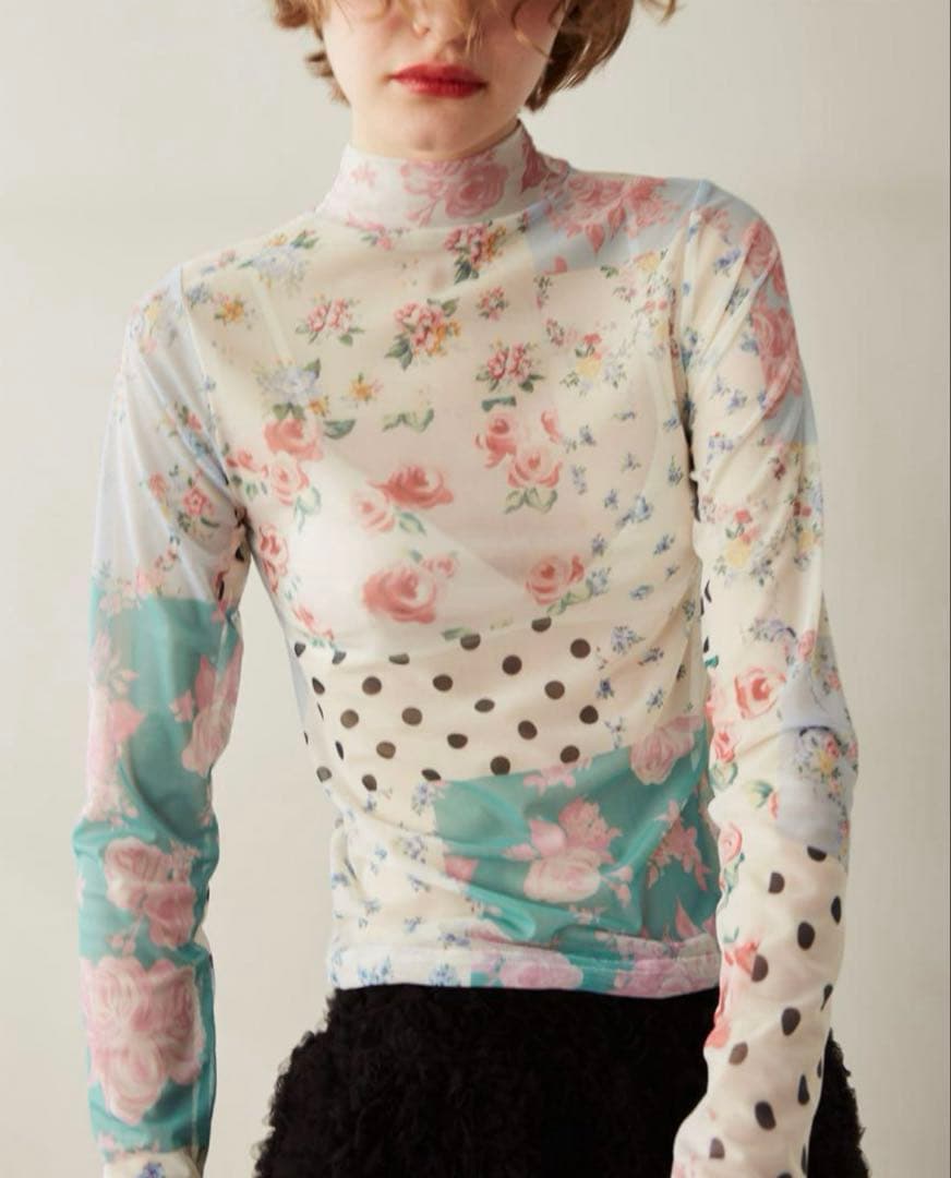 【新品未使用】 POPPY SEE-THROUGH TOPSシースルートップス