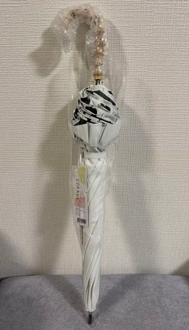 新品 リリィホワイト COKAGE+ 楽天市場限定 日傘 竹手元 フリル