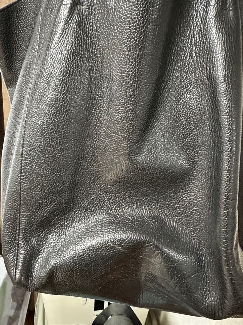 セリーヌ 黒　型崩れあり、内側補修あり　内ポケット片方取れ