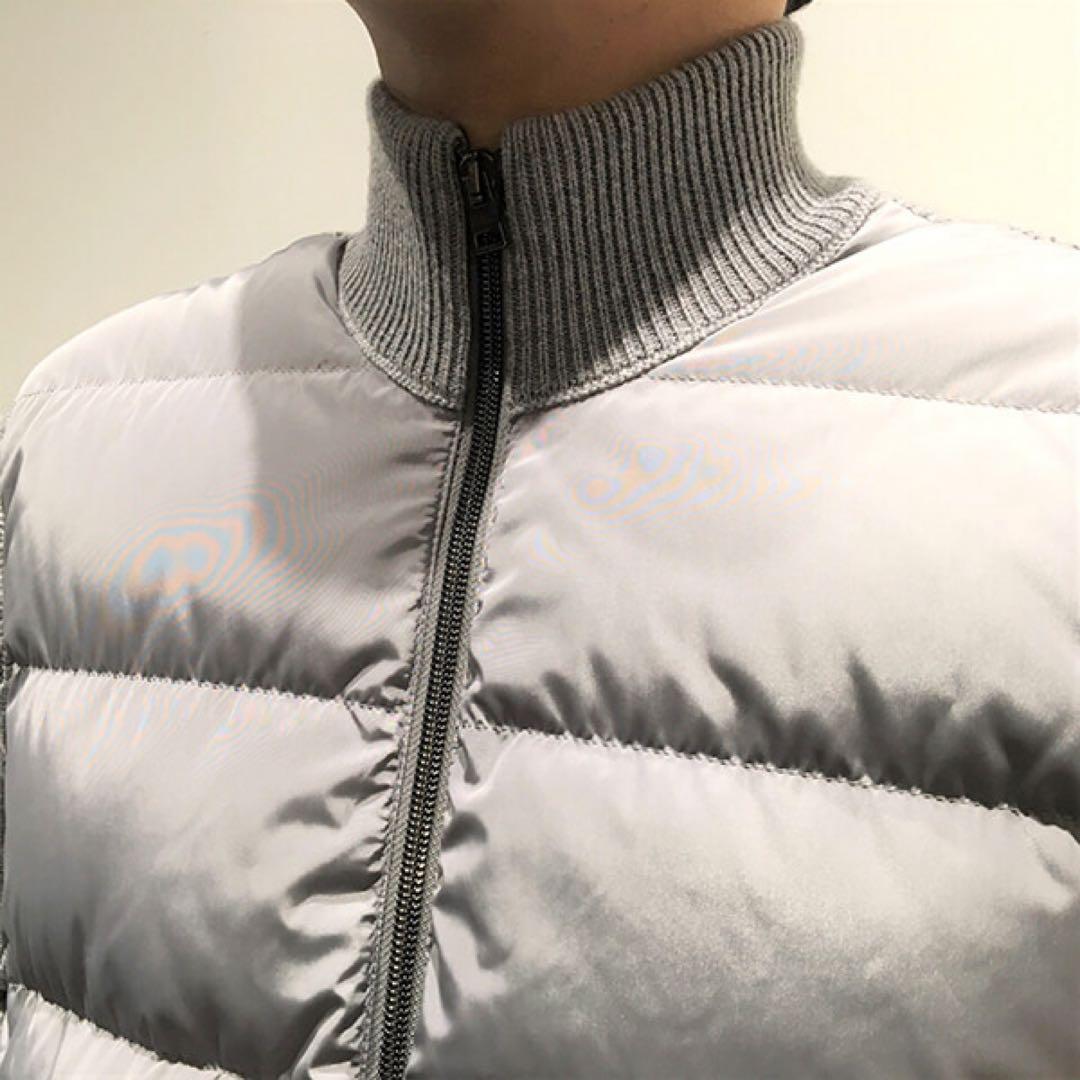 美品 HERNO 5ゲージ×ダウン ハイブリッドコンビネーションブルゾン 46