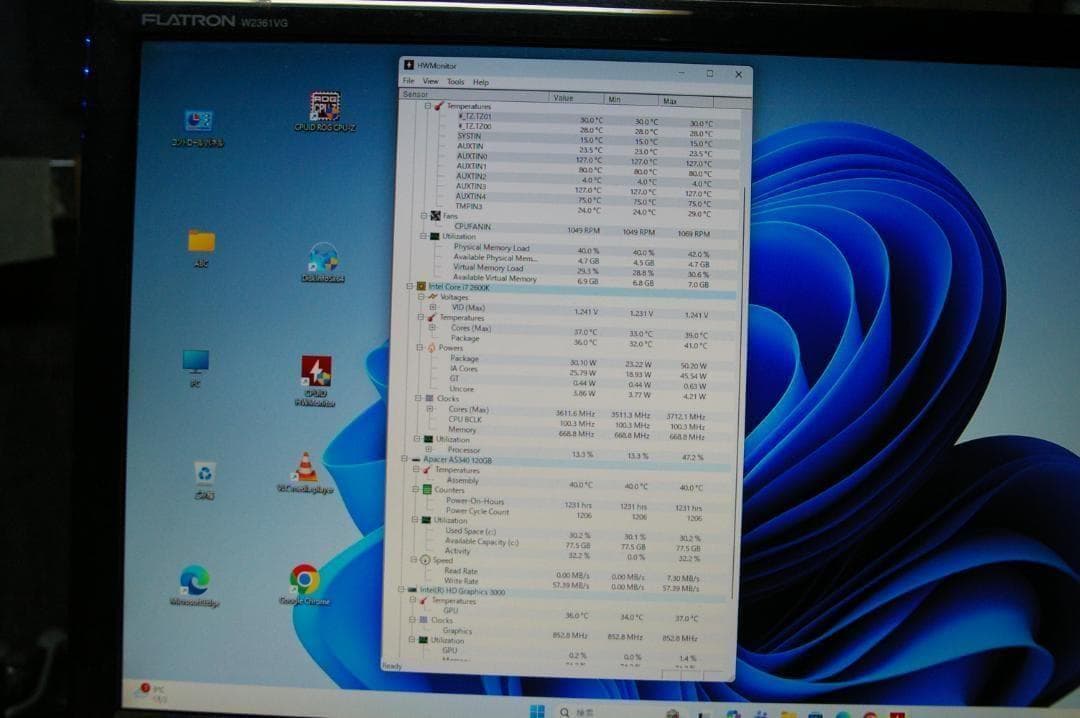 P8B75M +i7-2600+DDR3メモリー16GB+SSD120GB