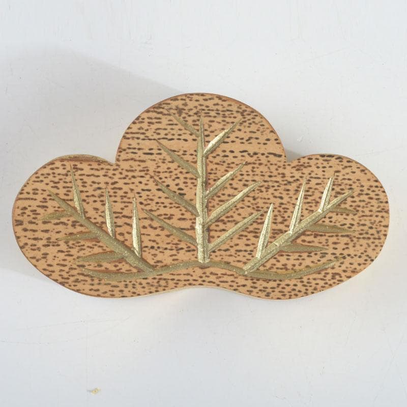 marimo　茶道具　雅象作　古竹内黒柿金塗　松竹香合　共箱　V　9490