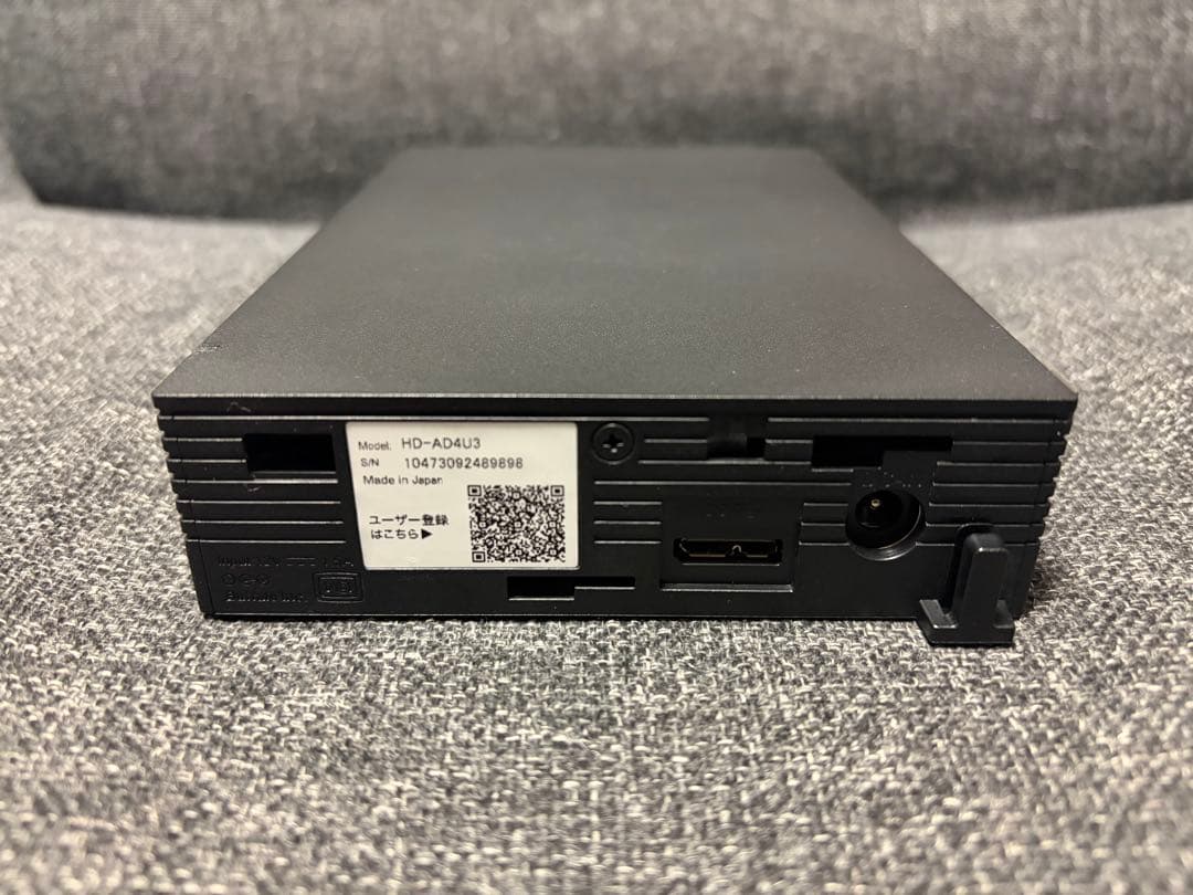 BUFFALO HD-AD4U3 外付けHDD 黒