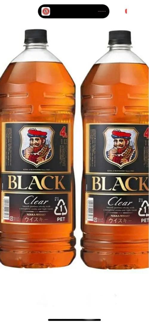 BLACK Clear ウイスキー 4L×4本700mL1本
