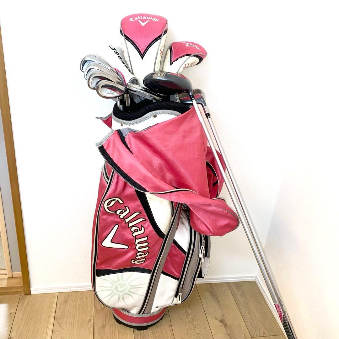 格安☆キャロウェイ レディース用ゴルフクラブセット☆初心者 女性キャディバッグ付