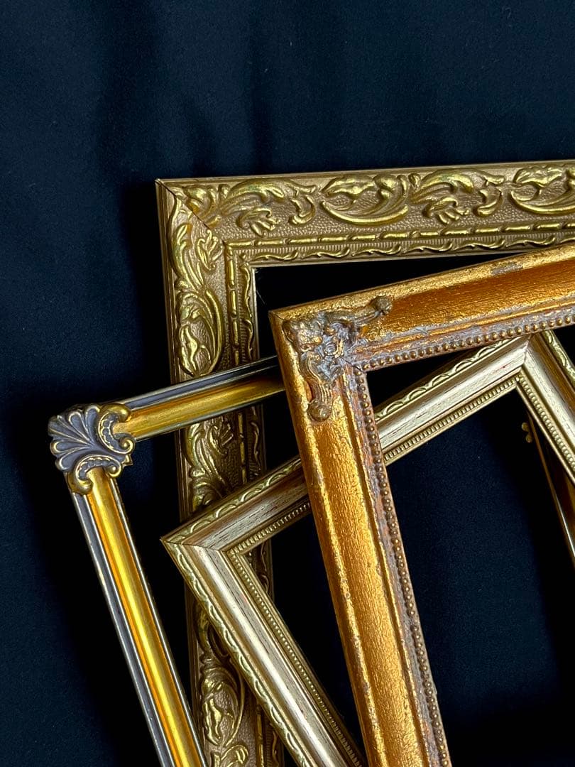 ◆フランスアンティーク｜写真立てフレームフォトスタンド木枠額縁額装ガラス壁掛け