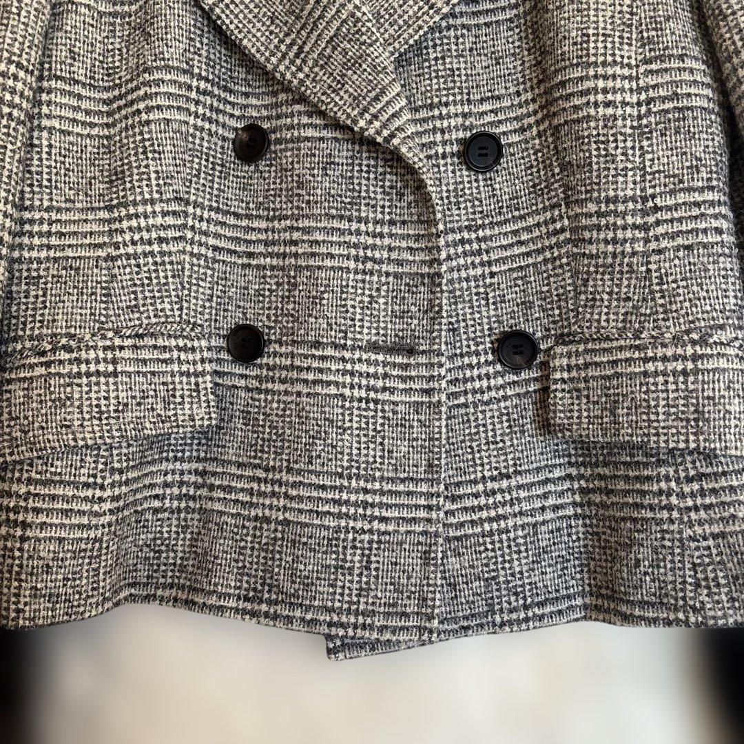 【Harrods】レッキスファー付き ウールジャケット　コート アルパカ 158