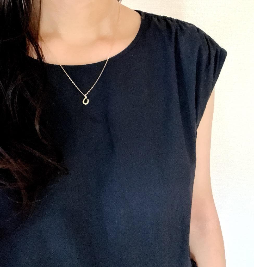 K18 18K 刻印 18金 ネックレス トップ 馬蹄 ホースシュー 金運 開運