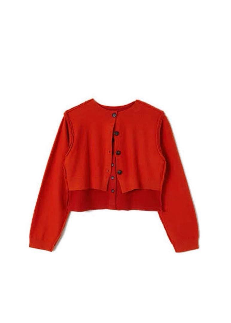 トップス perverze Stitching Double Cardigan