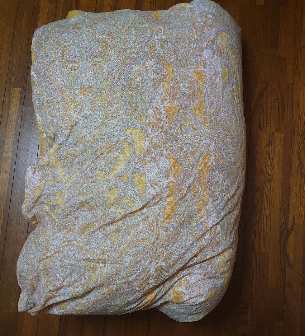 西川　羽毛掛け布団　ダウン　カバー付き