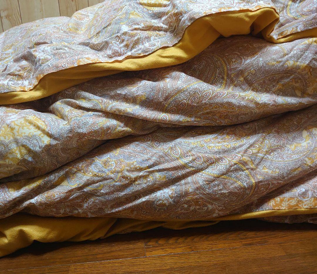 西川　羽毛掛け布団　ダウン　カバー付き