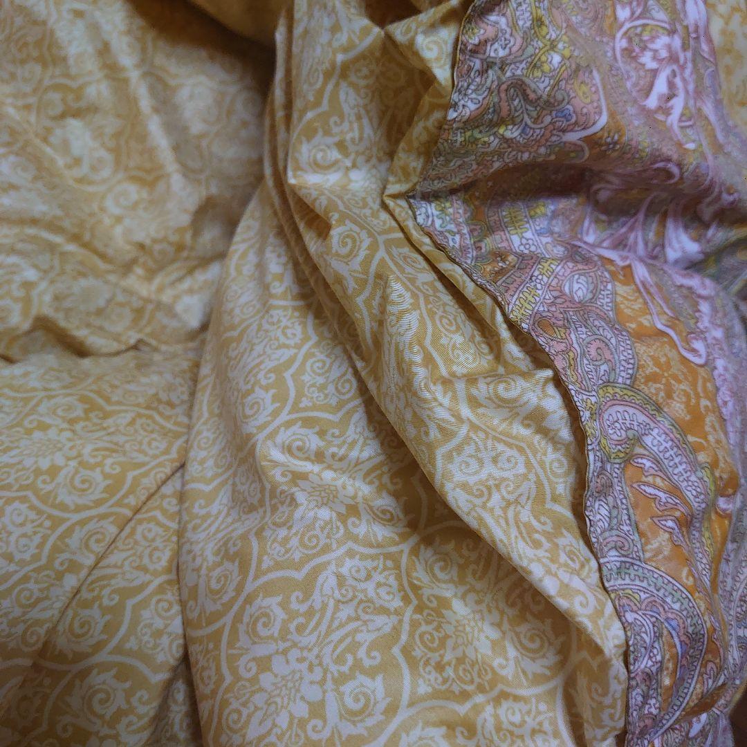 西川　羽毛掛け布団　ダウン　カバー付き