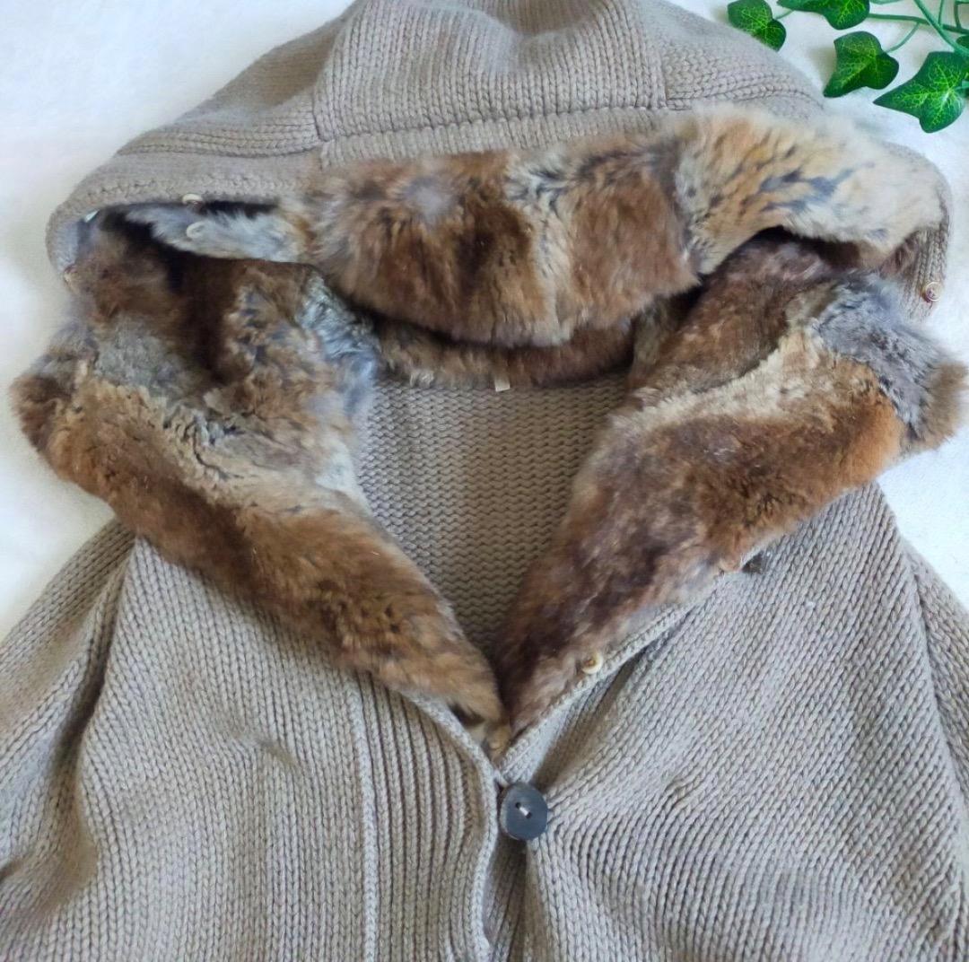 S.Max Mara フード付き　ロングカーディガン Lサイズ　カシミヤ