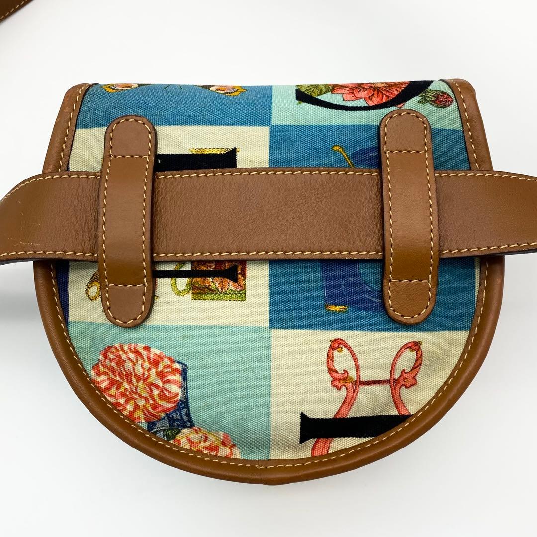 【希少】GUCCI ウエストポーチ　グッチシモ　マルチカラー　キャンバス×レザー
