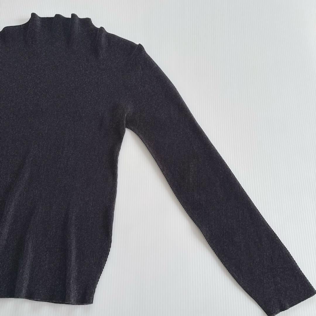 美品 PLEATS PLEASE ハイネック 長袖 トップス カットソー 3