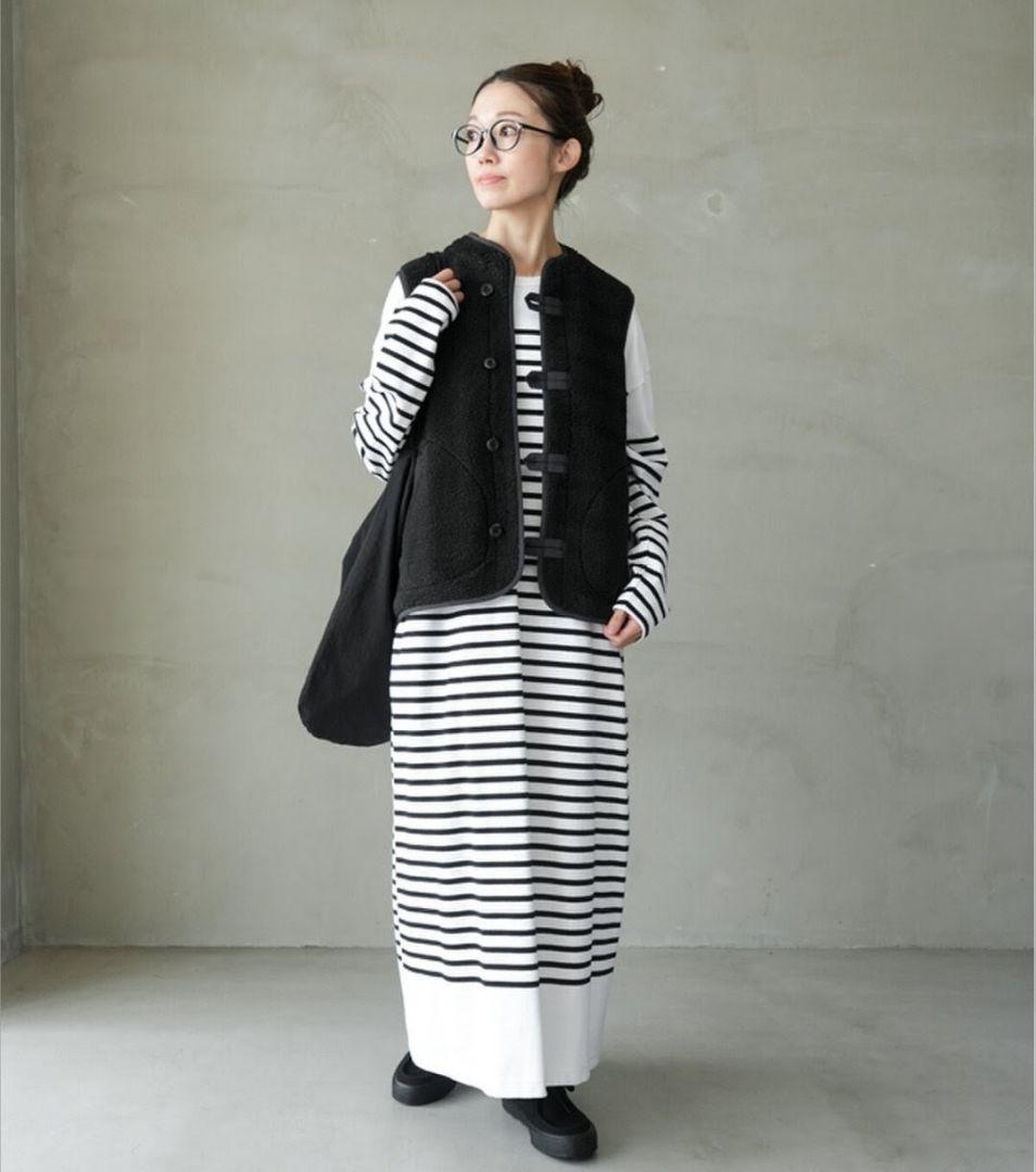 新品 NATURAL LAUNDRY ボアリバーシブルタブベスト size 2