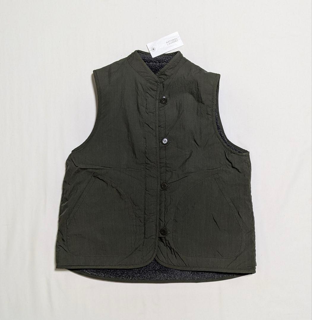 新品 NATURAL LAUNDRY ボアリバーシブルタブベスト size 2