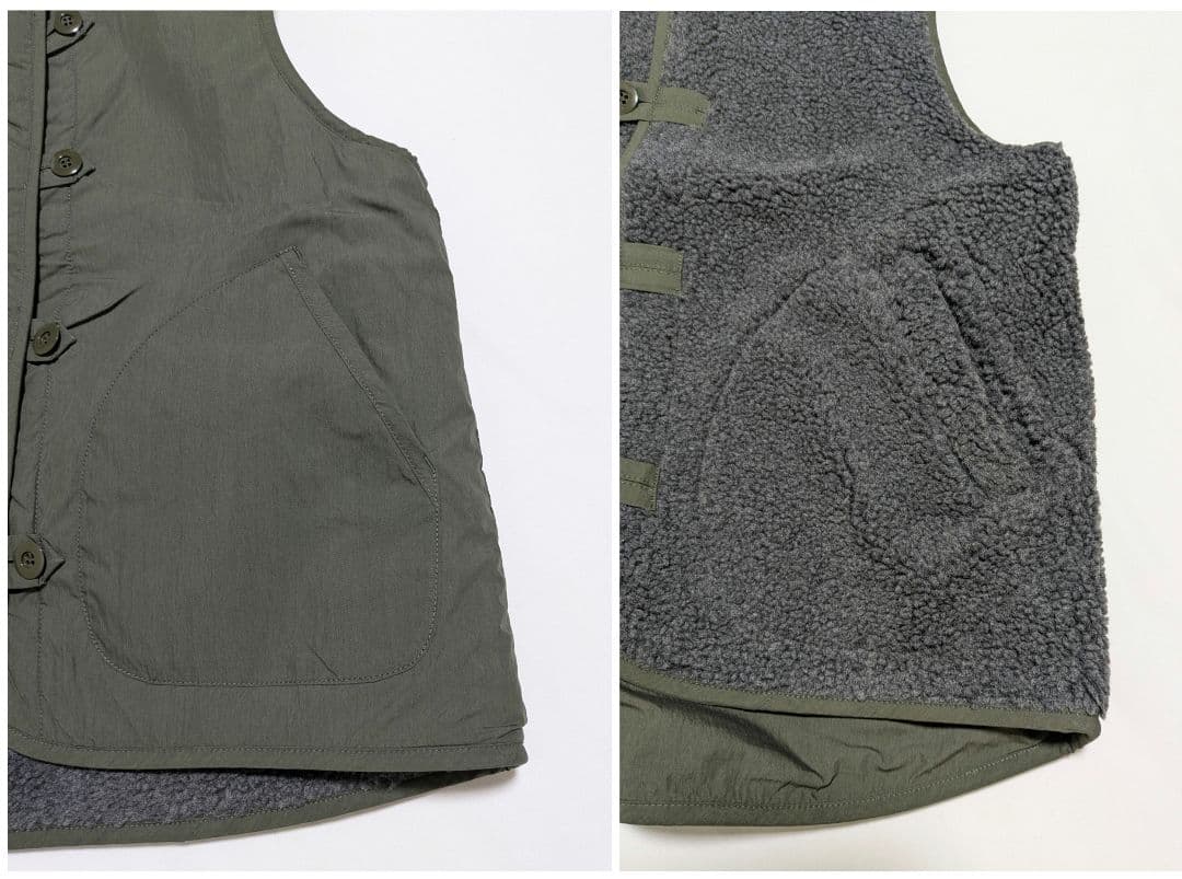 新品 NATURAL LAUNDRY ボアリバーシブルタブベスト size 2