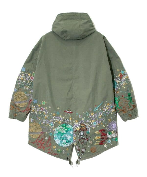 ★専用★goslowcaravan 刺繍モッズコート刺繍 カーキ M