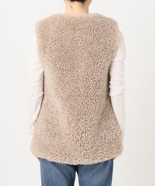 Plage FURLY ベスト ファーベスト ベージュ