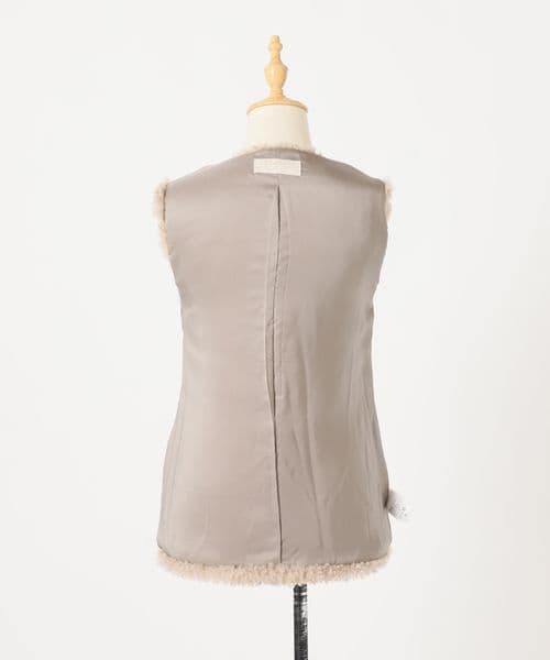 Plage FURLY ベスト ファーベスト ベージュ