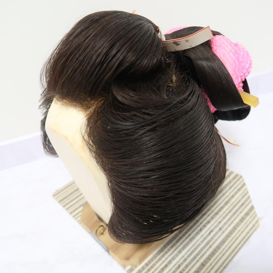 辰巳商会　高級 日本髪 かづら　かつら コスプレ　ケース付 ７号 52〜58cm