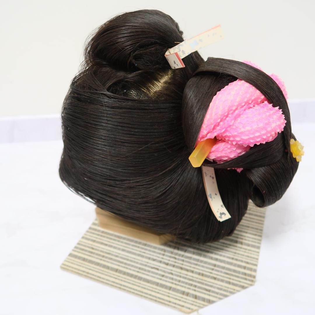 辰巳商会　高級 日本髪 かづら　かつら コスプレ　ケース付 ７号 52〜58cm