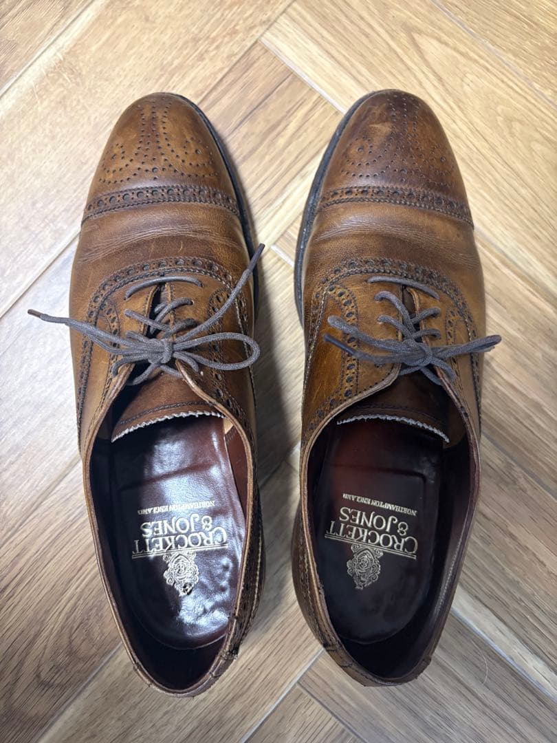 Crockett & Jones ブラウン ドレスシューズ　革靴 5 1/2E