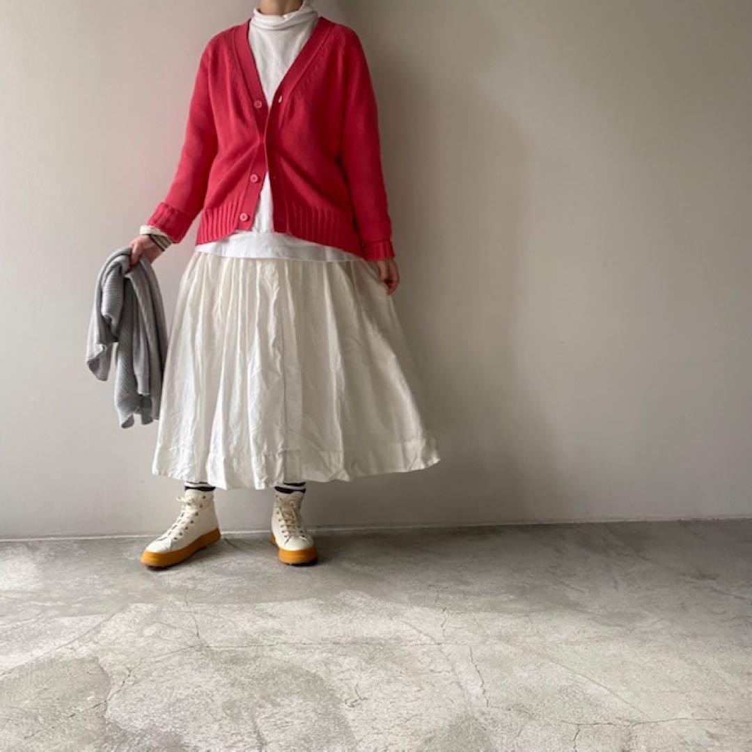 ✨美品✨ヴェリテクールVCK-246コットンカシミヤ混Vネックカーディガンピンク