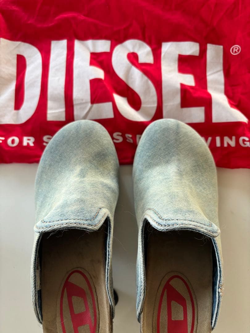 美品！Diesel D-Woodstock W 80mm デニムミュール
