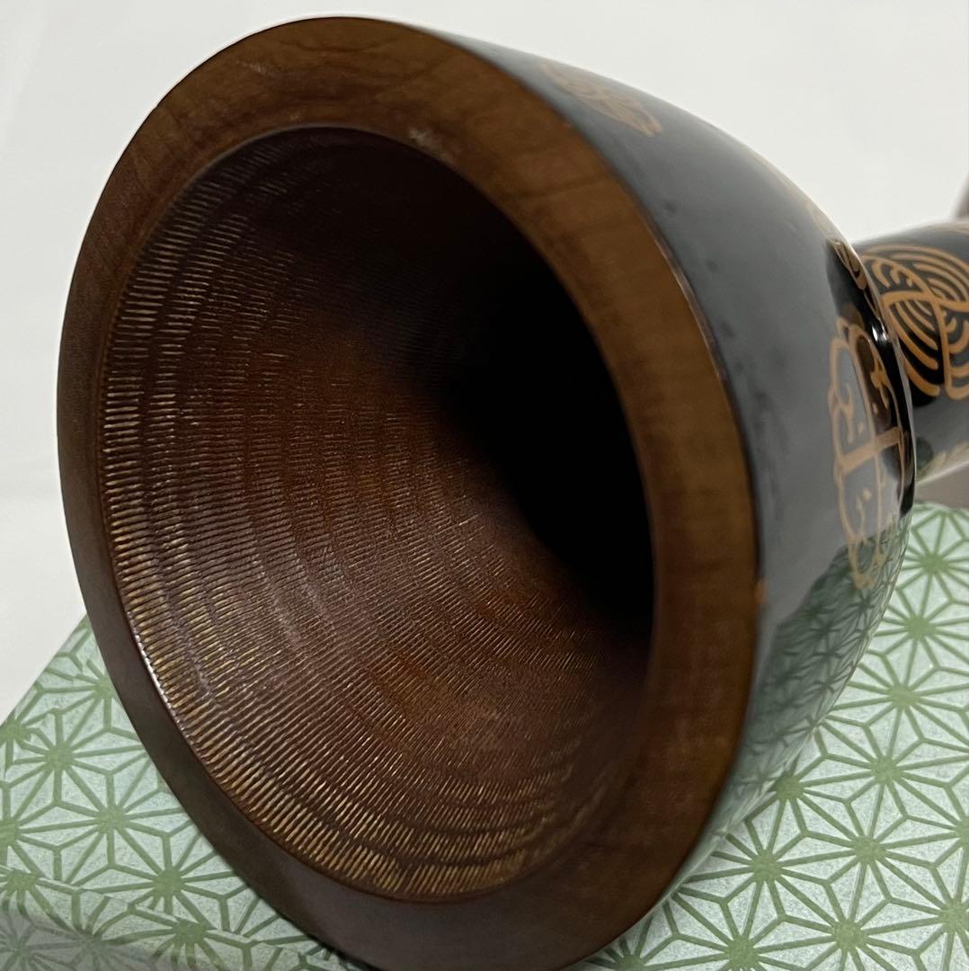 小鼓　胴　丸紋蒔絵