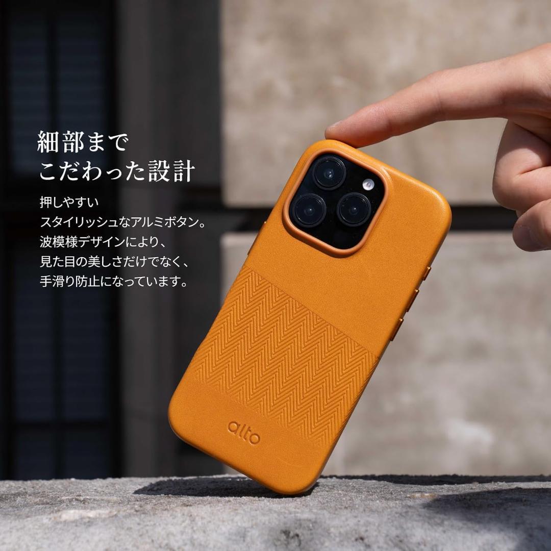 iPhone16ProMax 本革 MagSafe イタリア製 ピンク 用品 A