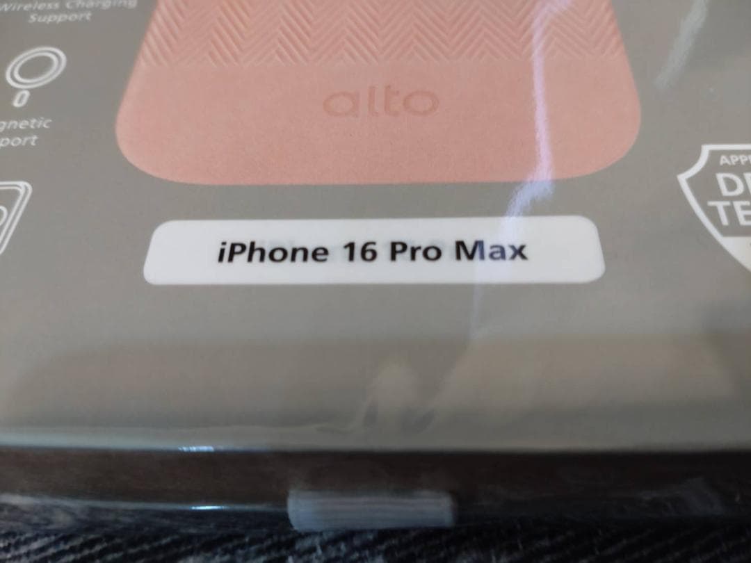 iPhone16ProMax 本革 MagSafe イタリア製 ピンク 用品 A