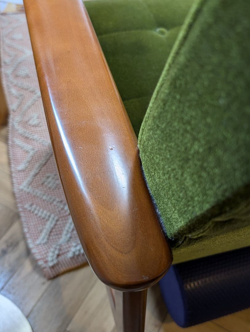 カリモク60 kチェア 2シーター モケットグリーン