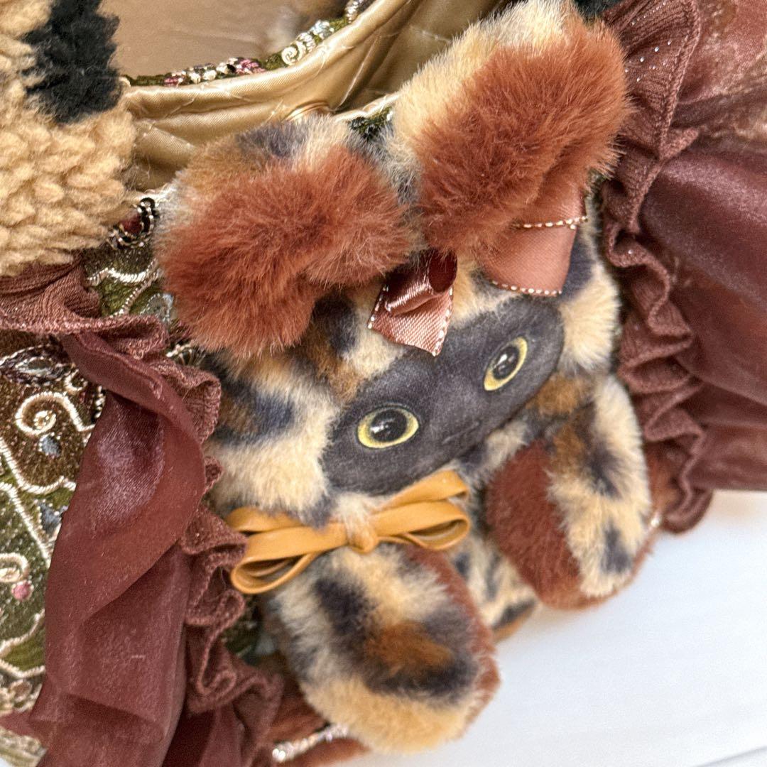 さ*ー様 コヤンイサムチョン♡新色インド刺繍大人色カーキ！うさ着ぐるみ黒猫変形ト