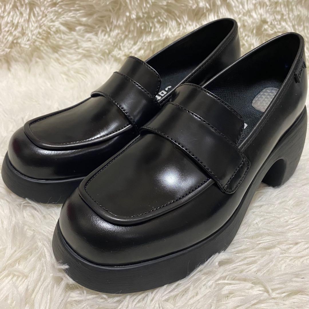 ✨美品✨CAMPER Thelma 厚底 レザー パンプス ブラック黒ローファー