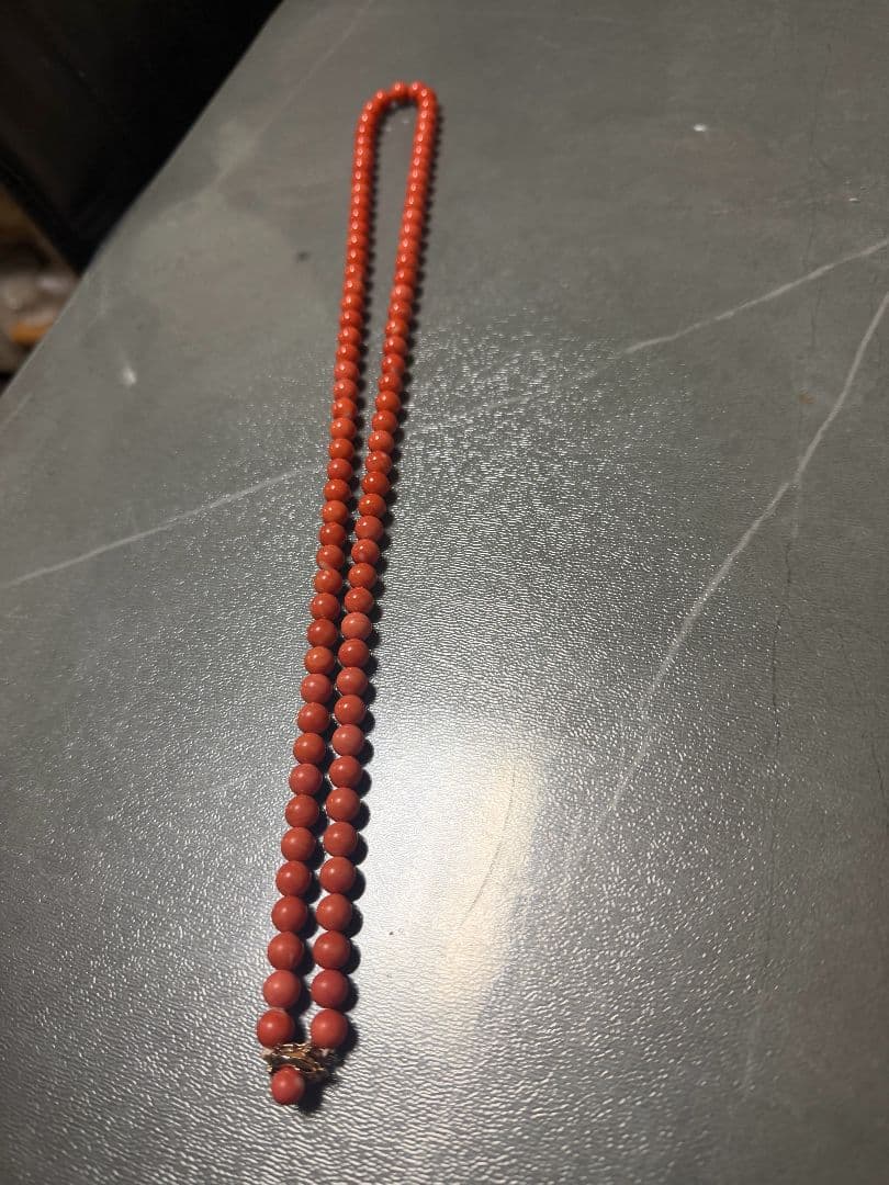 赤珊瑚ネックレス 14K 美品
