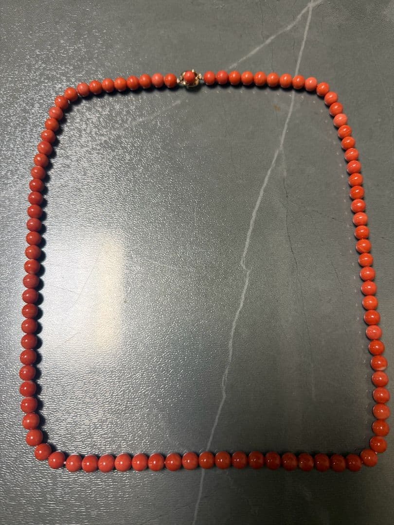 赤珊瑚ネックレス 14K 美品