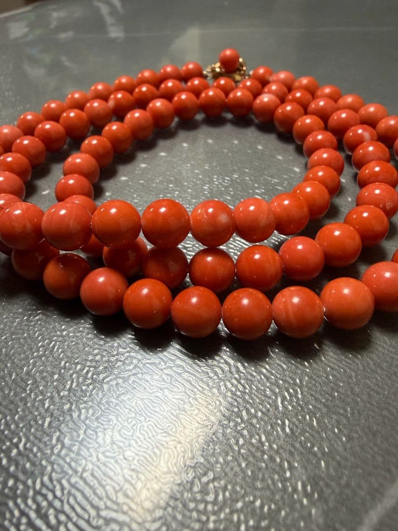 赤珊瑚ネックレス 14K 美品