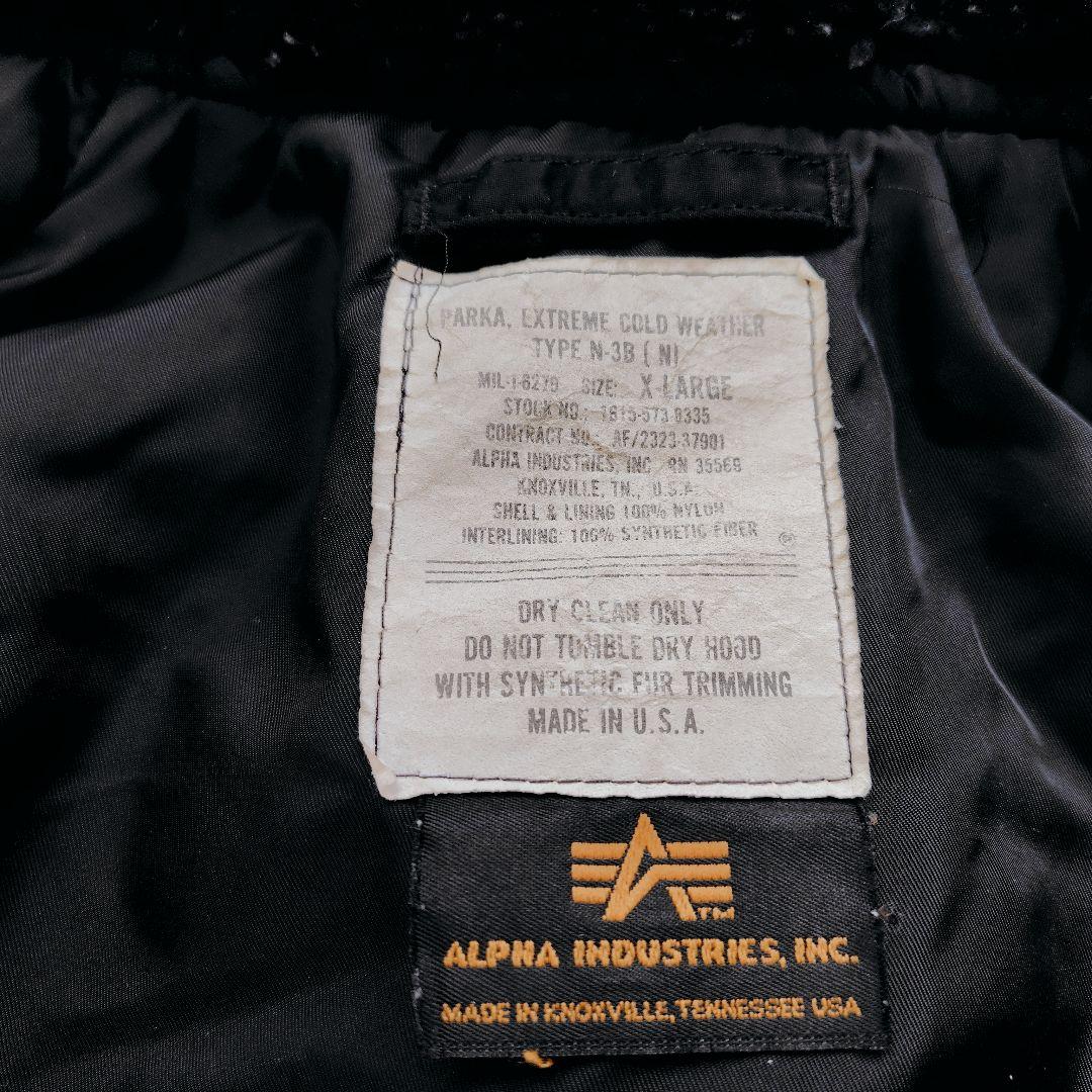 XLサイズ ALPHA USA製 IDEALジップ N-3B カーキ ミリタリー