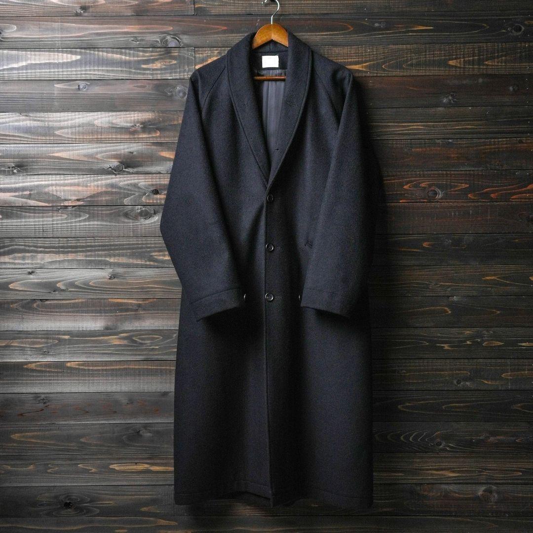 Pablo vinci Melton gown coat black Mサイズ