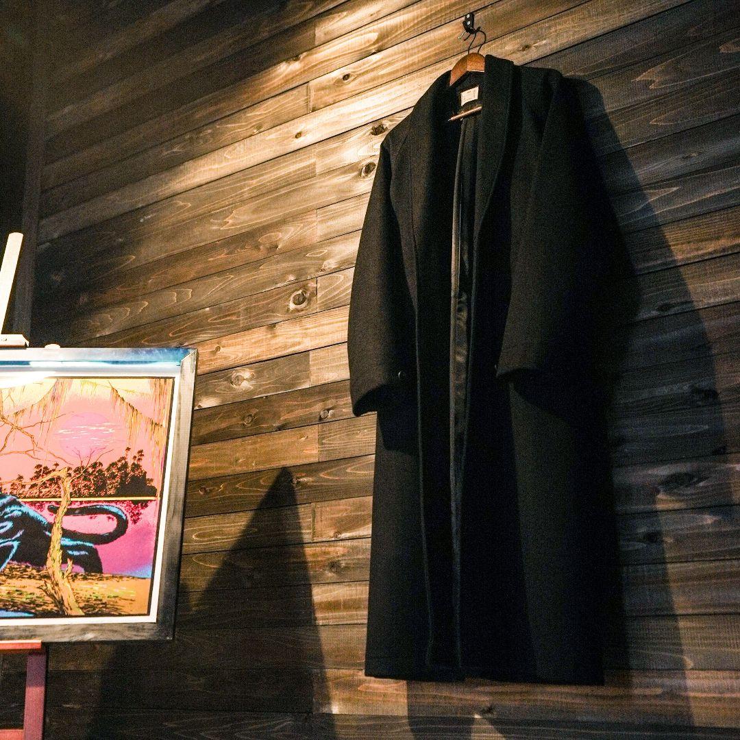 Pablo vinci Melton gown coat black Mサイズ