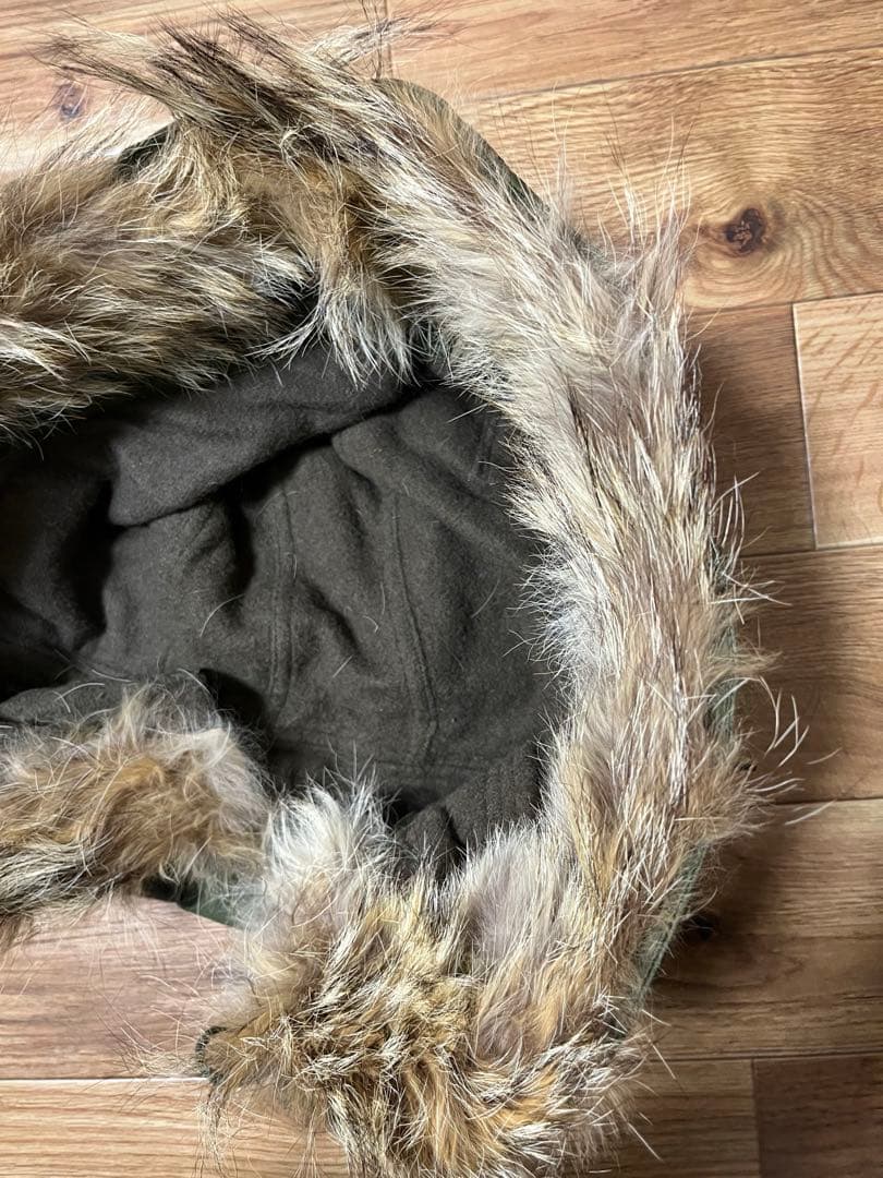 50s アメリカ軍 実物 M51 フード コヨーテファー ワイヤー付き 米軍