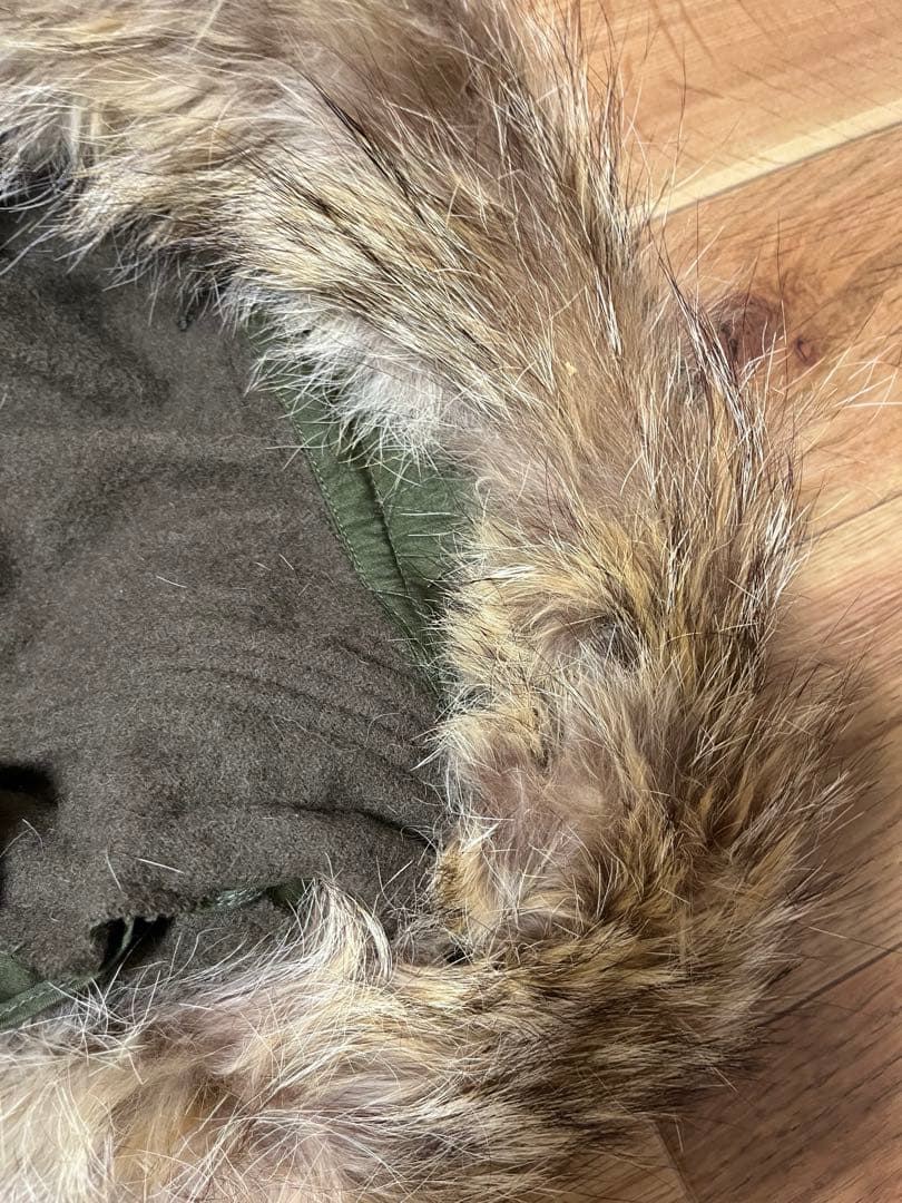 50s アメリカ軍 実物 M51 フード コヨーテファー ワイヤー付き 米軍