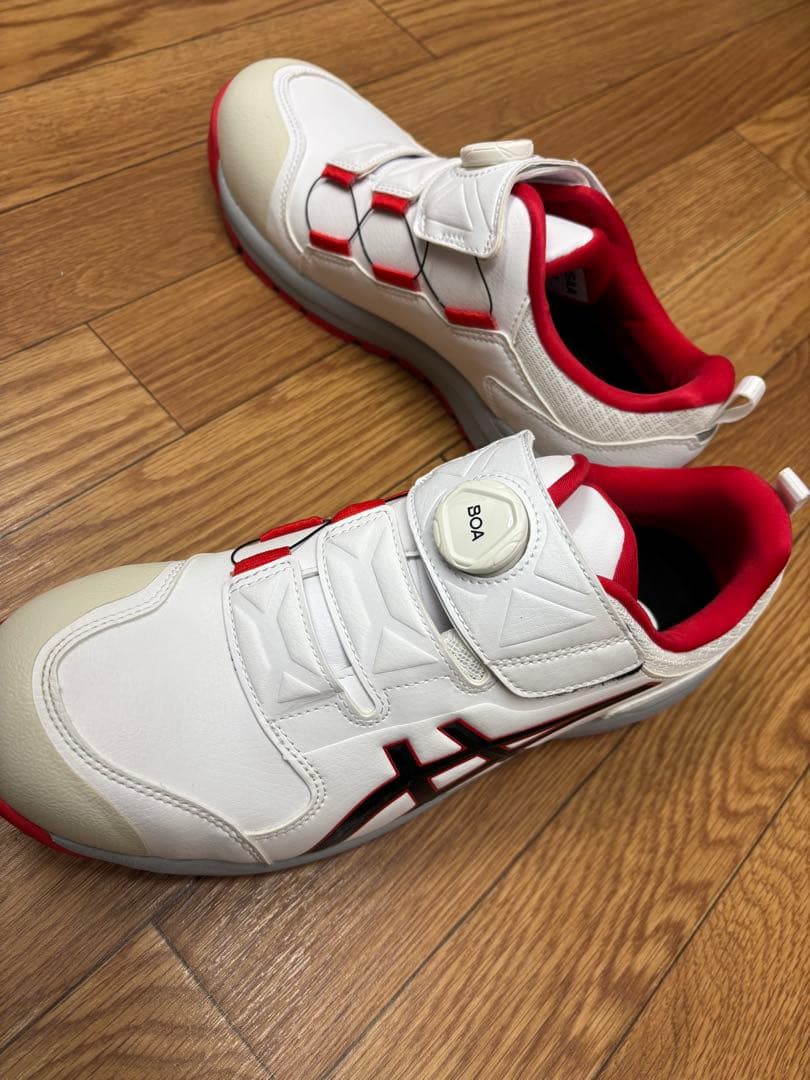 asics 安全靴 26.5㎝　新品未使用 BOAシステム ホワイト/レッド