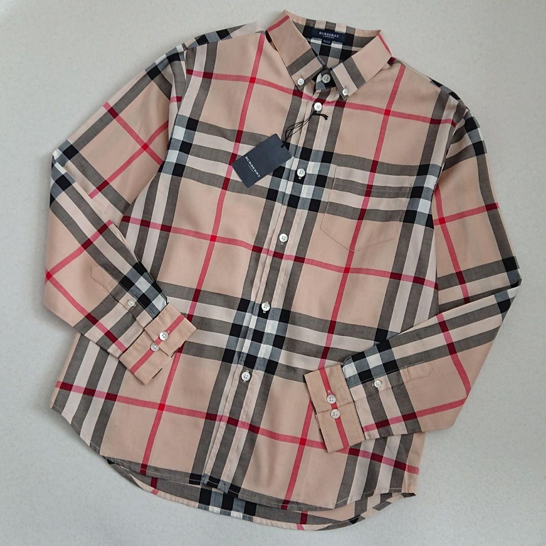 HikoW●バーバリー●160Aノバチェック薄手シャツ　三陽商会
