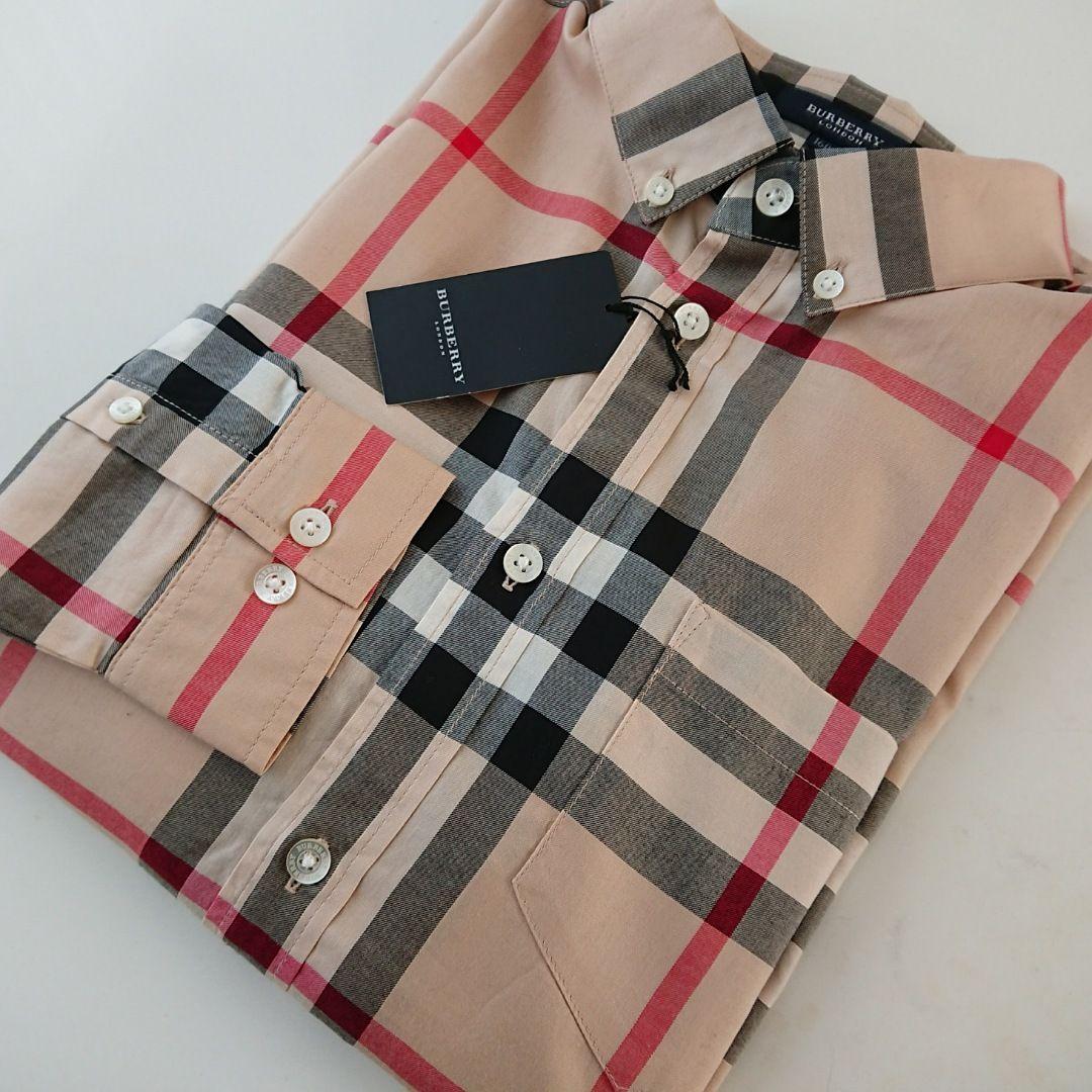 HikoW●バーバリー●160Aノバチェック薄手シャツ　三陽商会