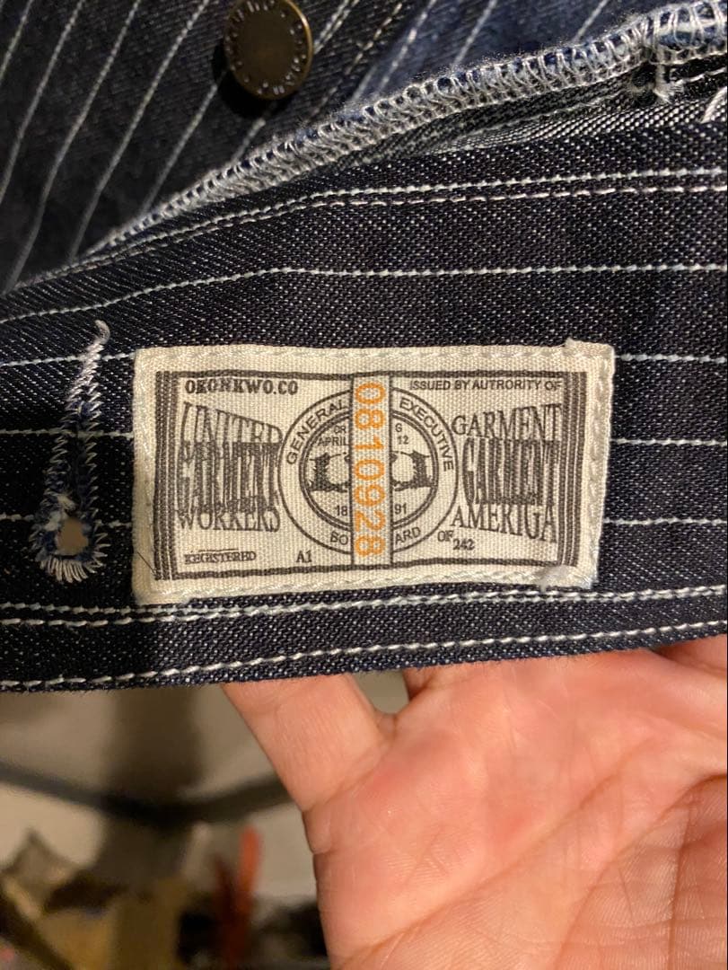 【新品同様】ヒッコリーパンツストライプデニム＆ストライプベスト セットアップ